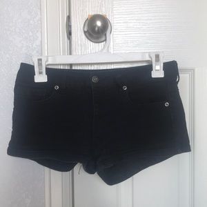 Black Denim Shorts